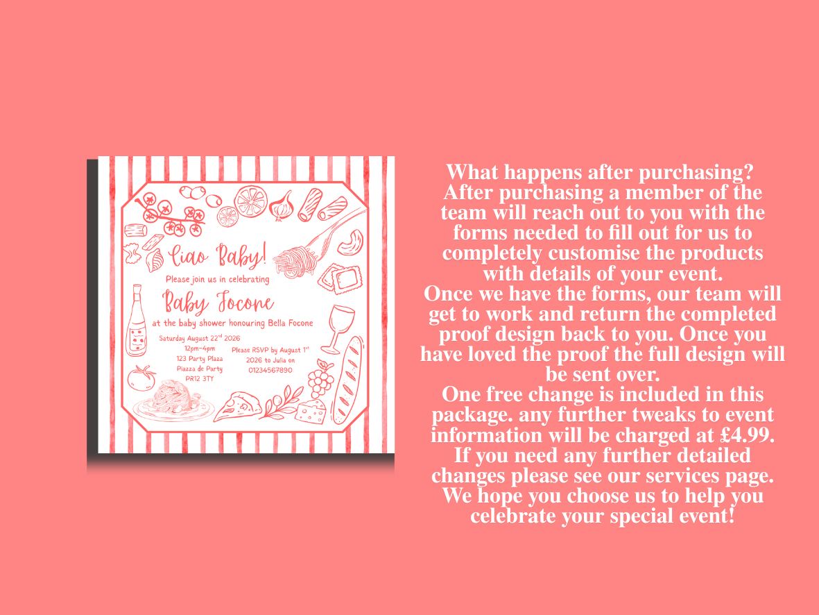 Ciao Baby! Baby Shower Design Full Package