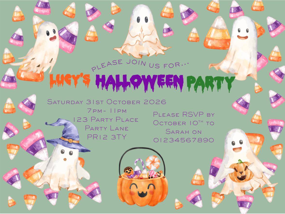 Ghost Party Full Invite Design Package