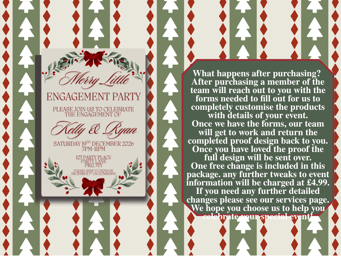 Merry Little Engagement Full Invite Design Package