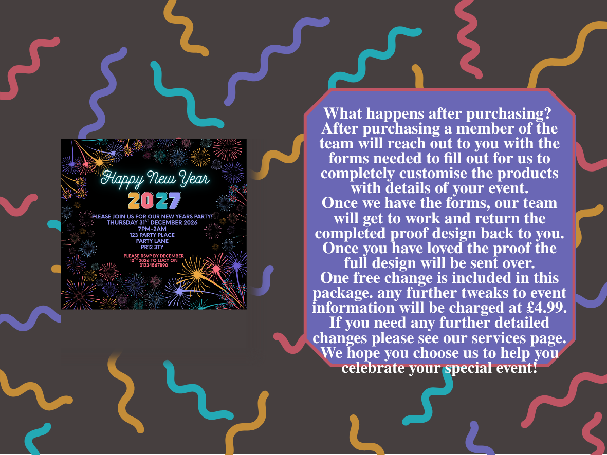 Rainbow Radiant Countdown Full Invite Design Package