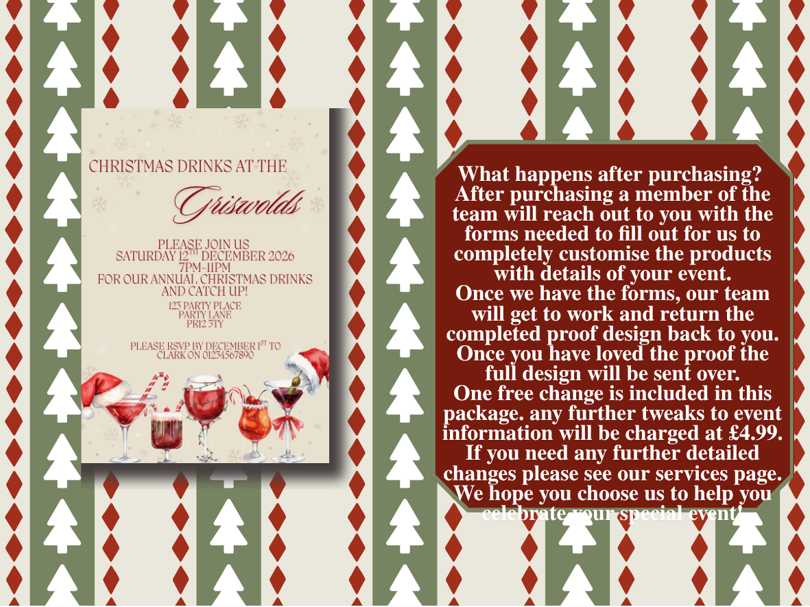 Merry Little Drinks Full Invite Design Package