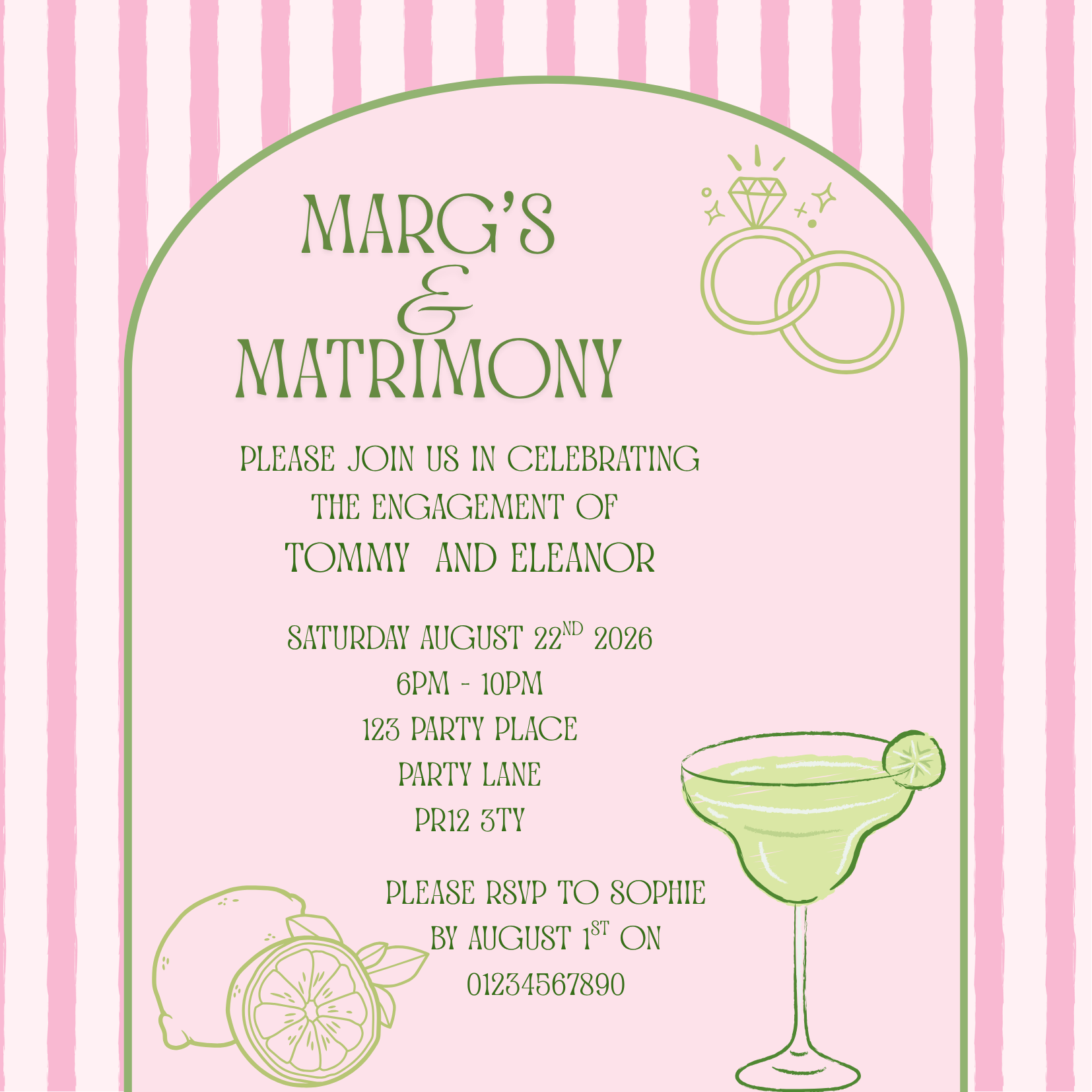 Marg's & Matrimony Engagement Party Design Full Package