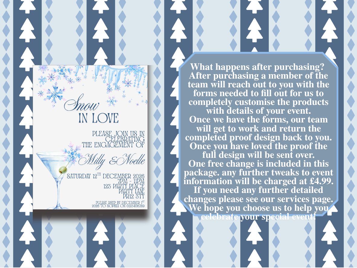 Snow in Love Full Invite Design Package
