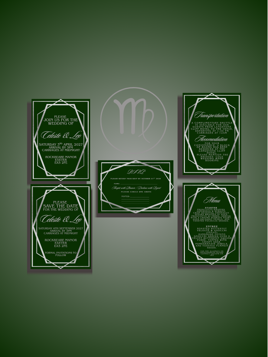 VIRGO - ZODIAC COLLECTION FULL INVITE DESIGN PACKAGE