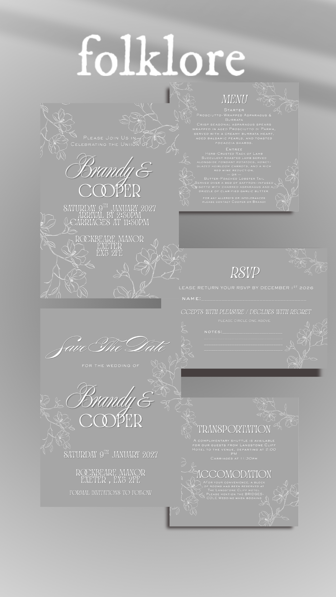 FOLKLORE- Its Been a Long Time Coming Wedding Invitation Design