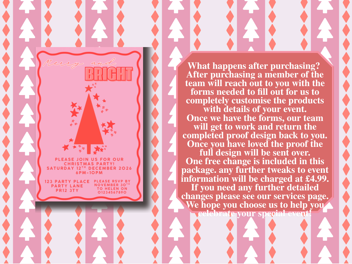 Merry & Bright Full Invite Design Package