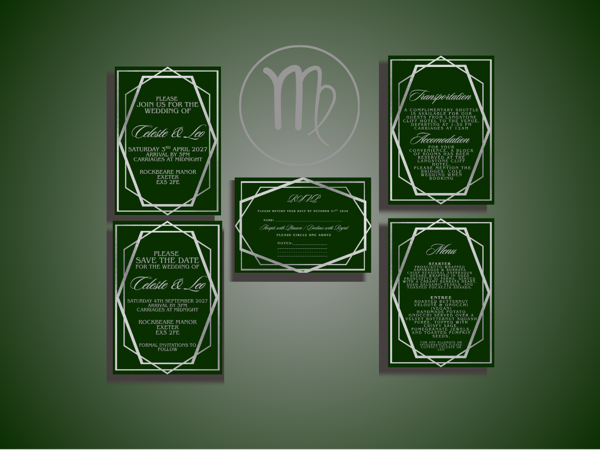 VIRGO - ZODIAC COLLECTION FULL INVITE DESIGN PACKAGE