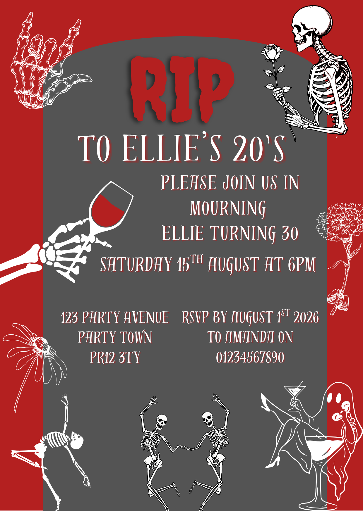 Rest in Partymode Design Invite Package
