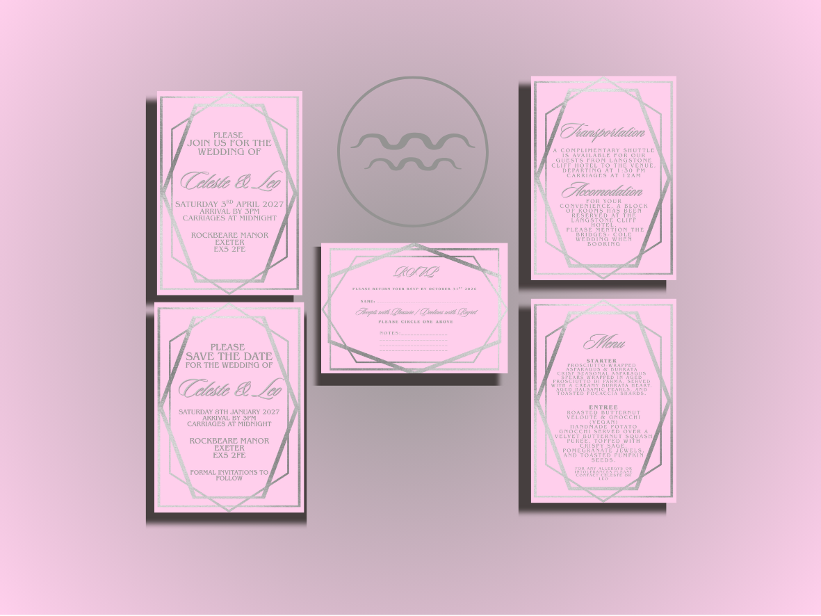 AQUARIUS - ZODIAC COLLECTION FULL INVITE DESIGN PACKAGE