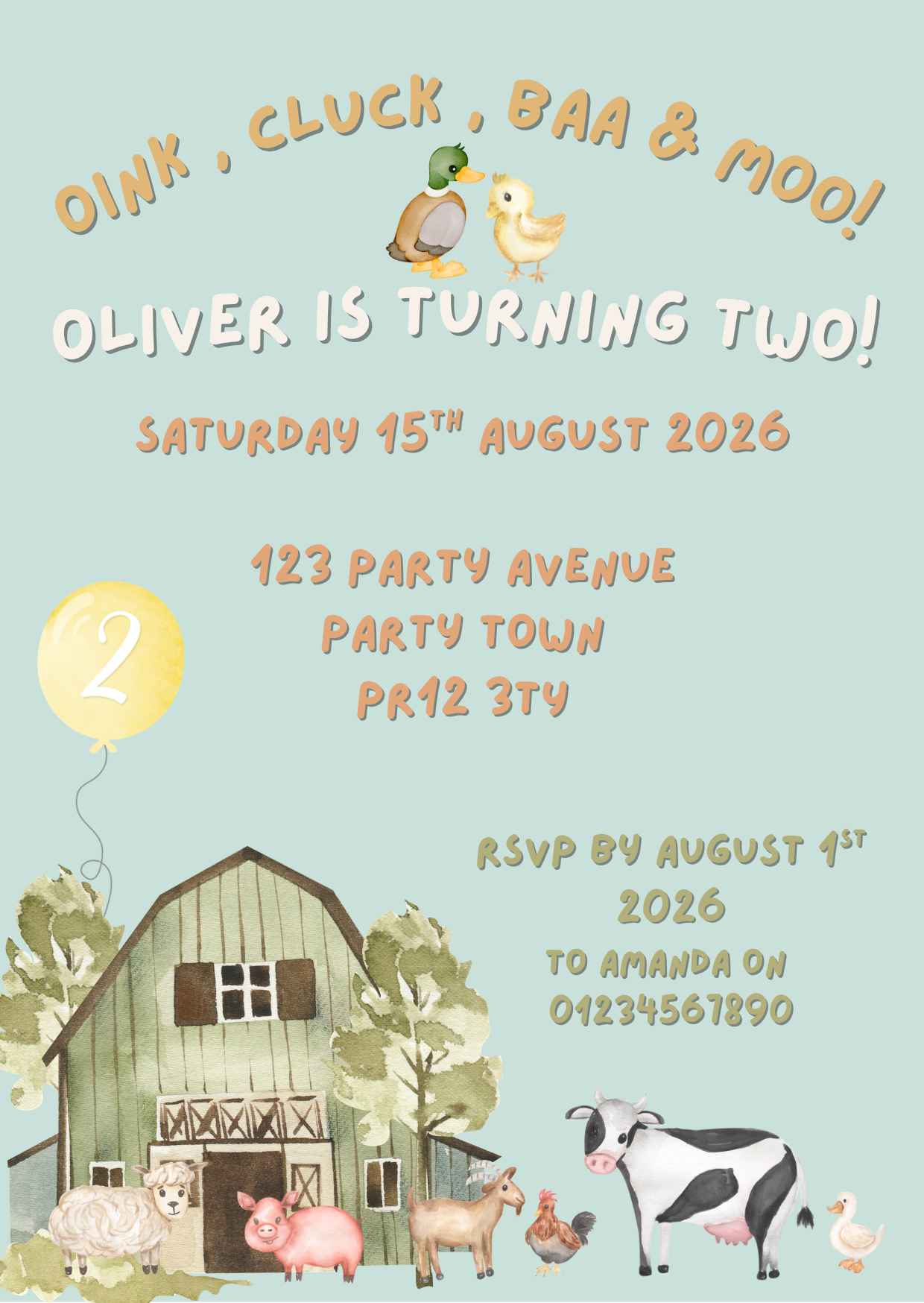 Barnyard Bash Invite Design Package