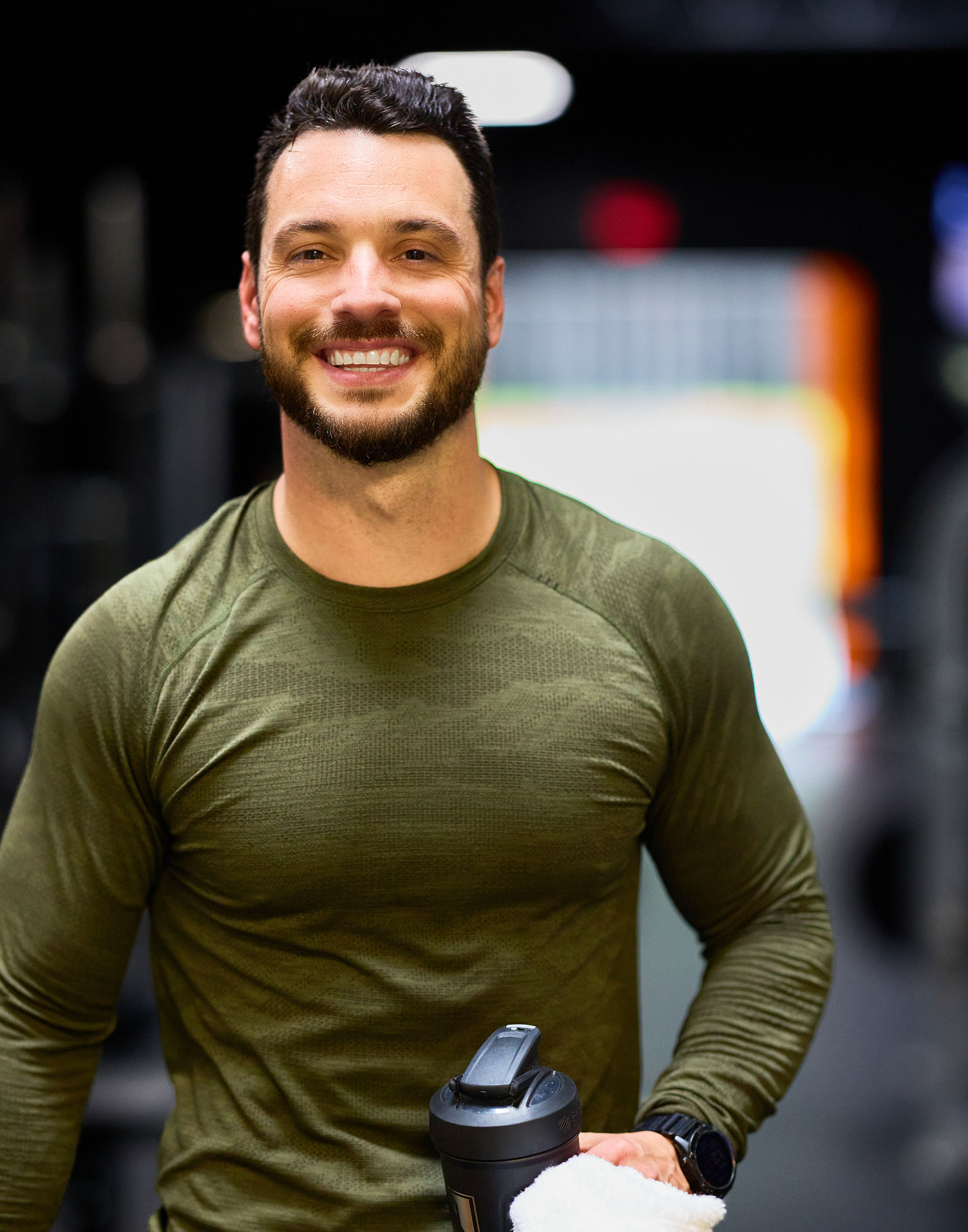 Jordan Lips smiling trainer in gym