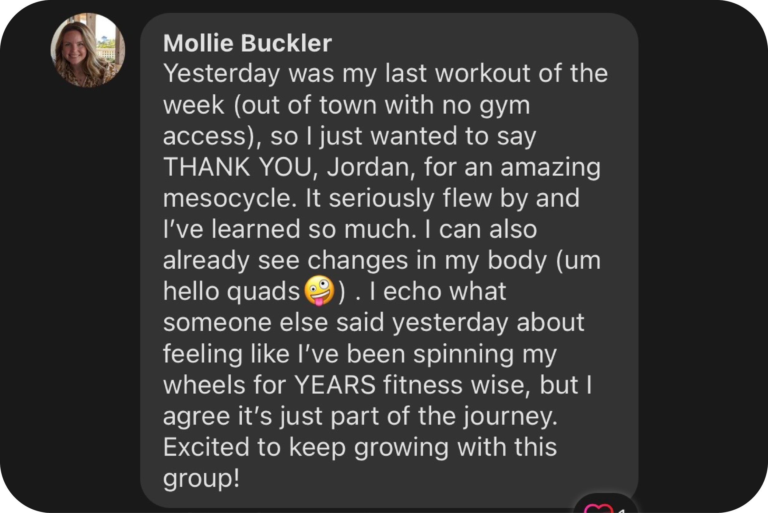 WOMP Fitness great experience service testimonial