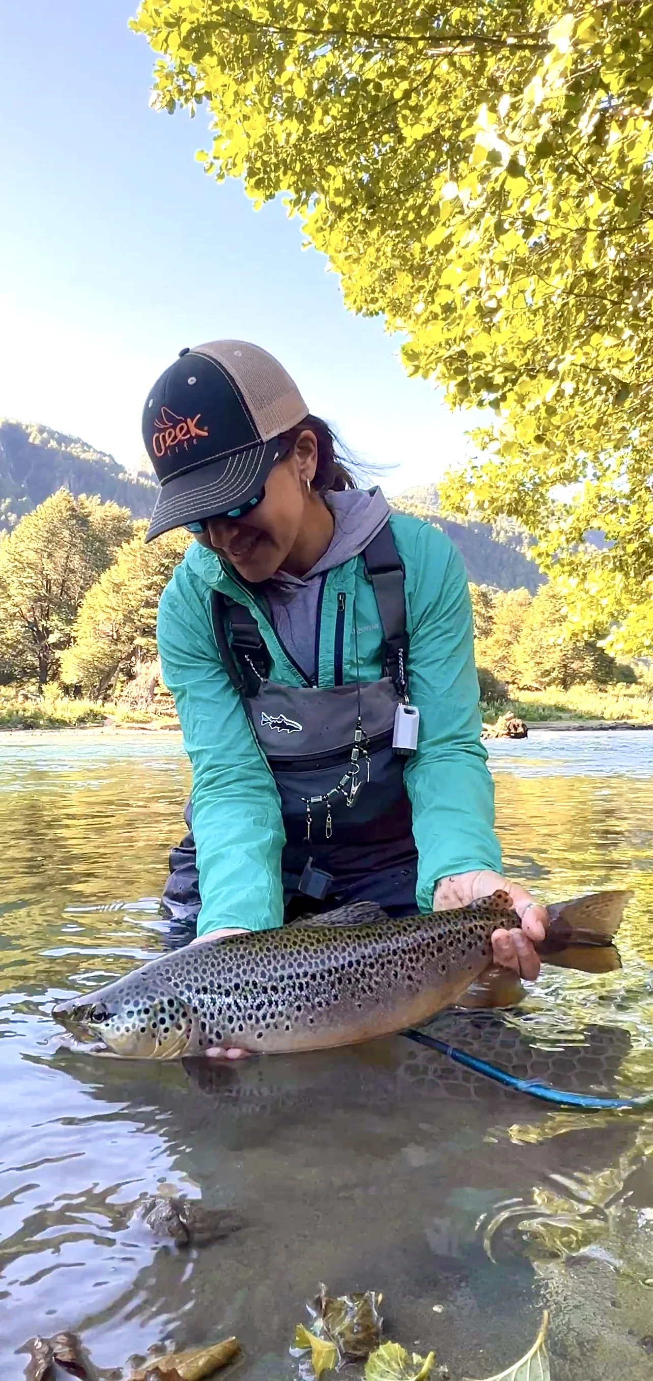 Guia de pesca con mosca en  Patagonia Chile