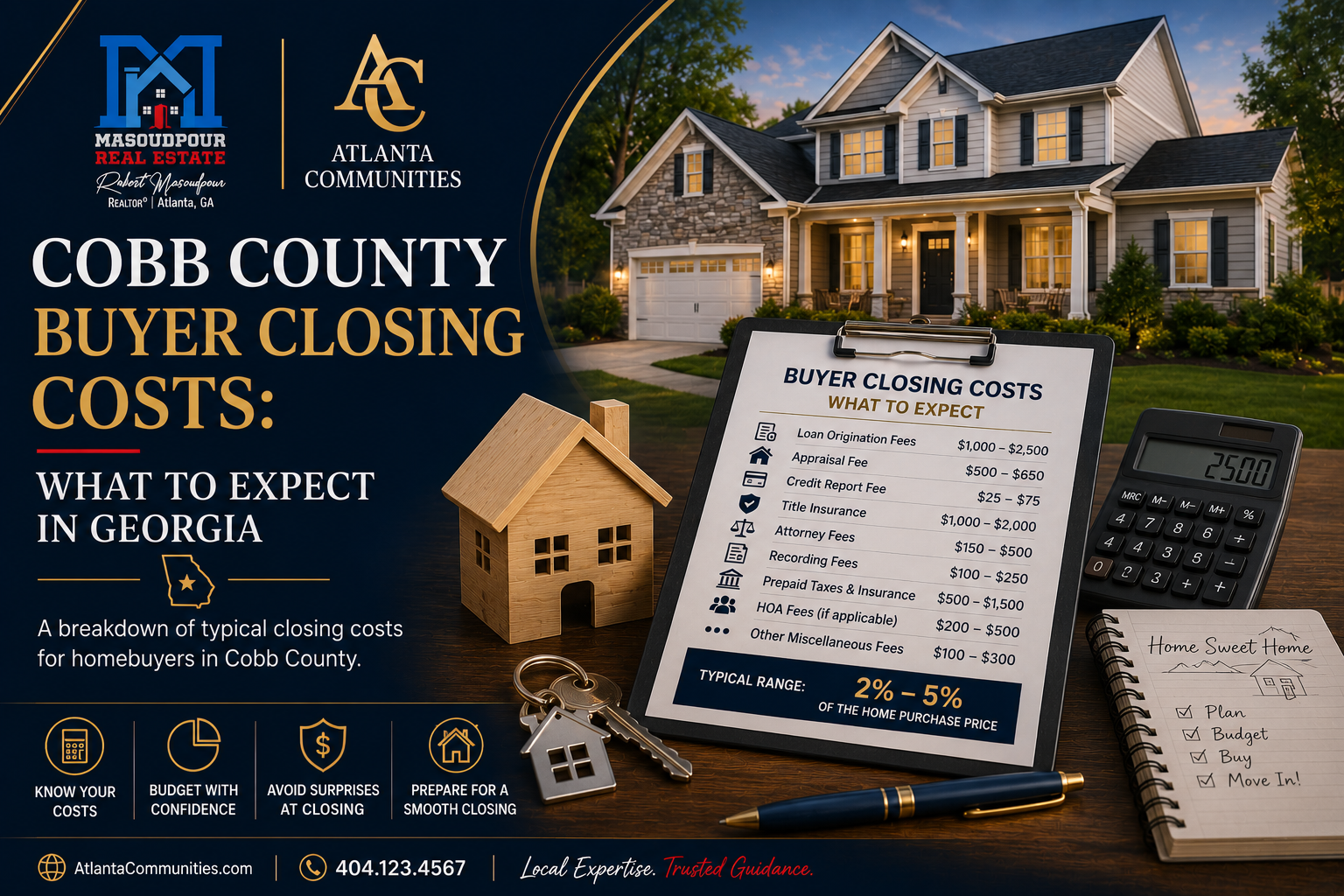 Cobb County Buyer Closing Costs: What to Expect in Georgia