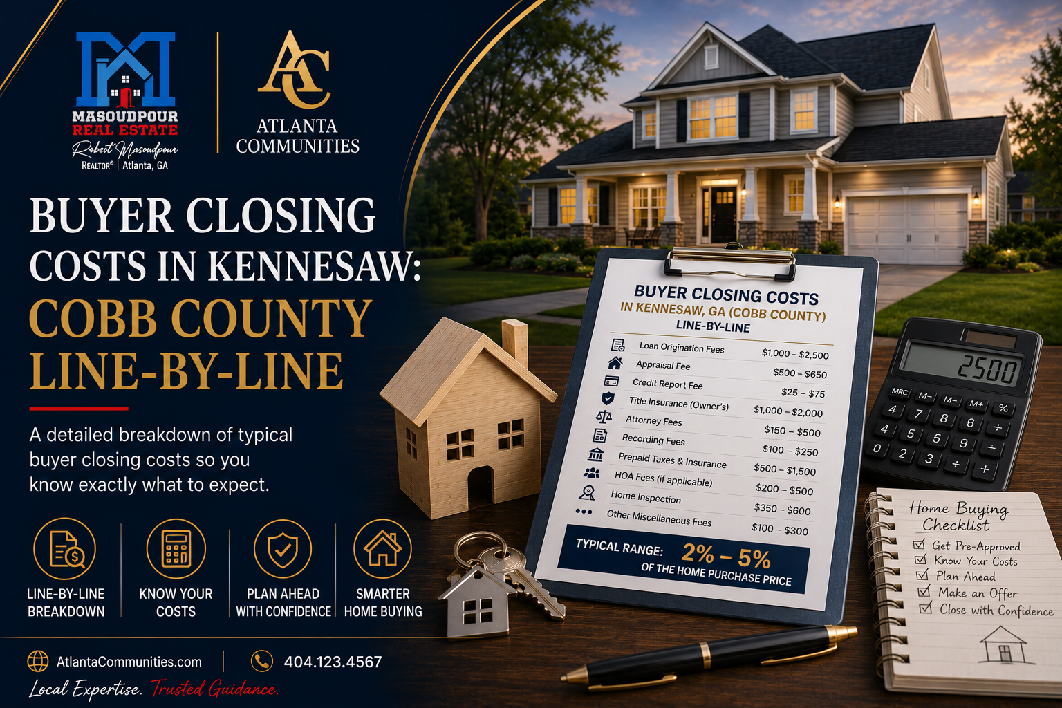 Buyer Closing Costs in Kennesaw: Cobb County Line-by-Line