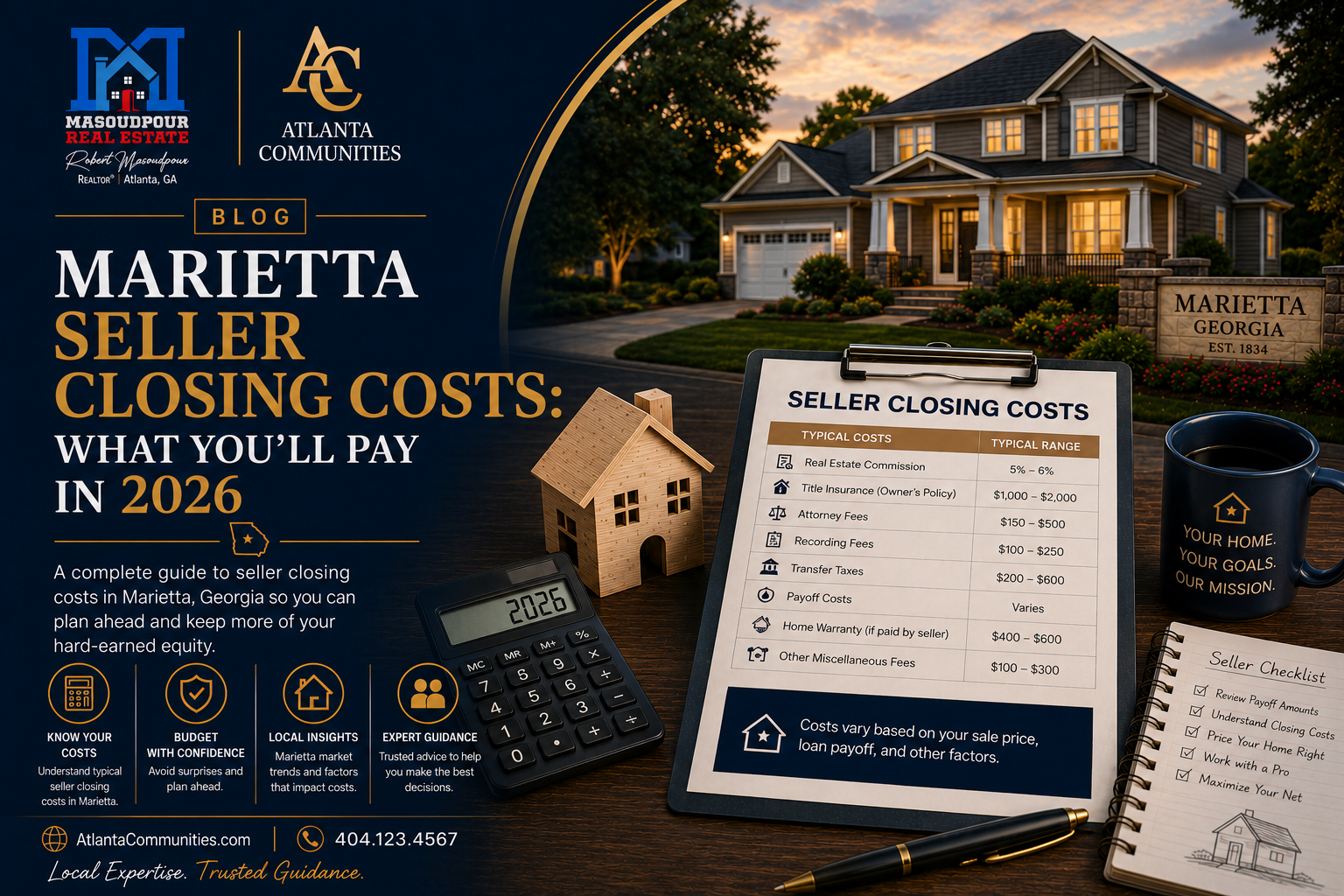Marietta Seller Closing Costs: What You'll Pay in 2026