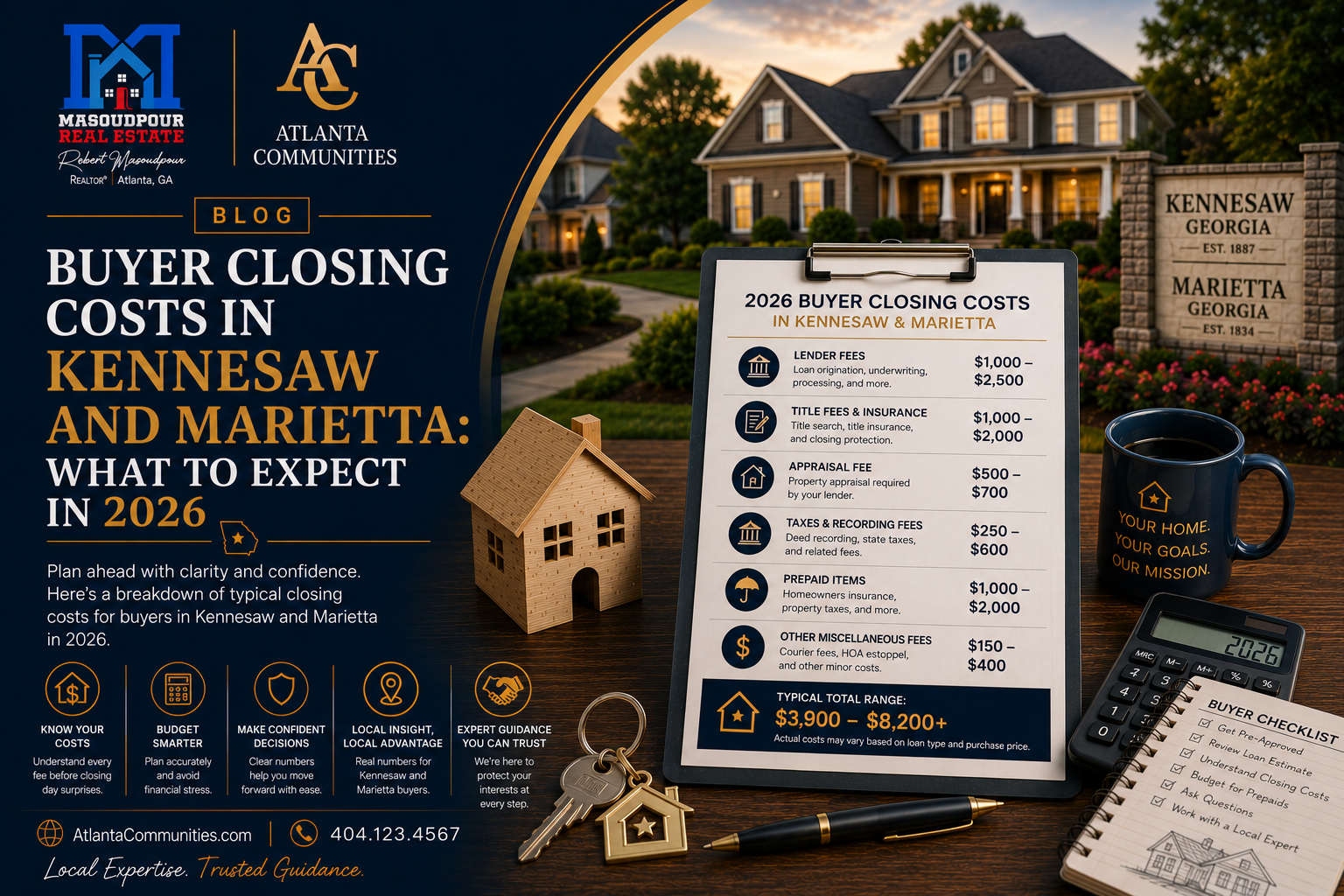 Buyer Closing Costs in Kennesaw and Marietta: What to Expect in 2026