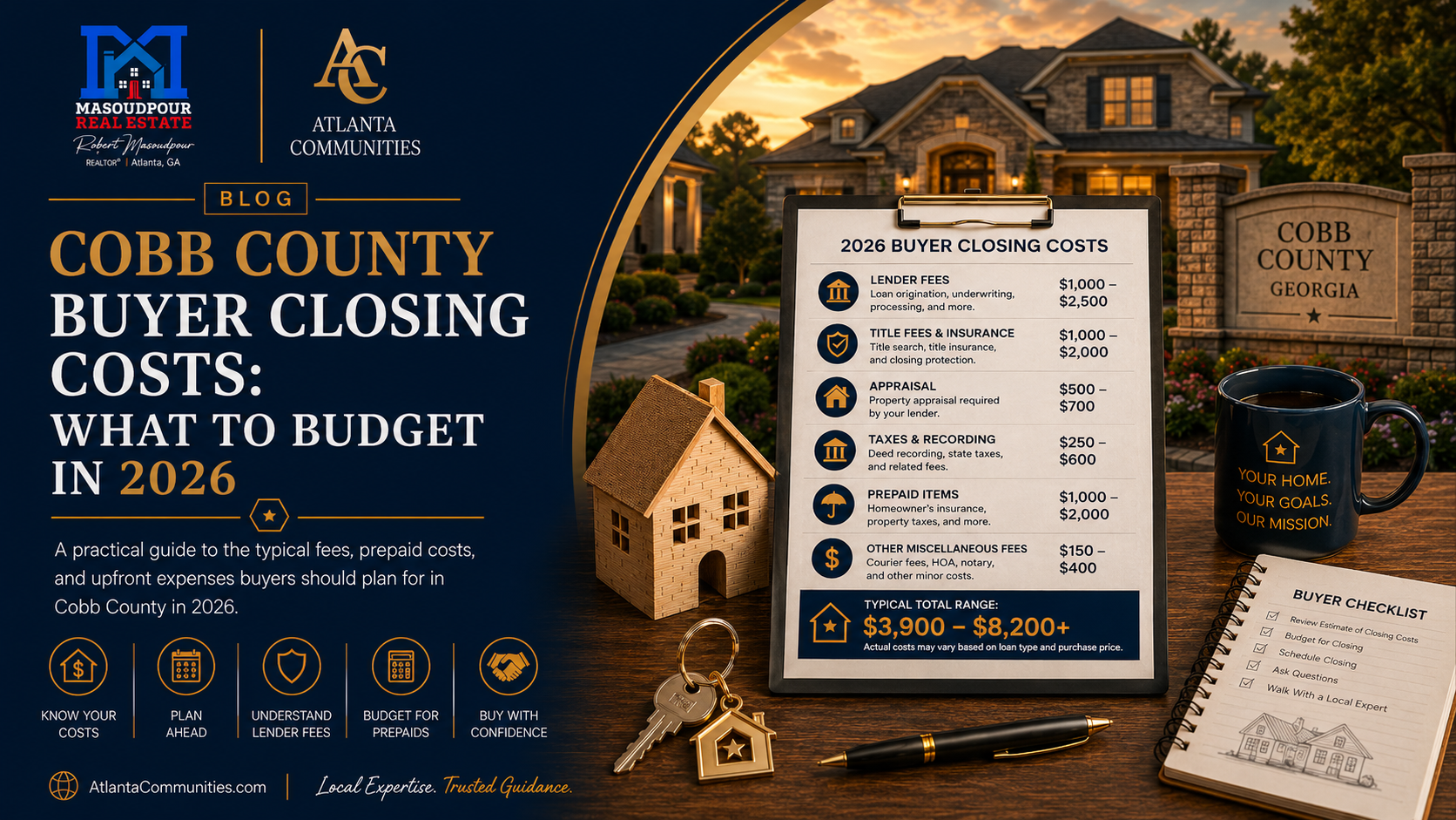 Cobb County Buyer Closing Costs: What to Budget in 2026
