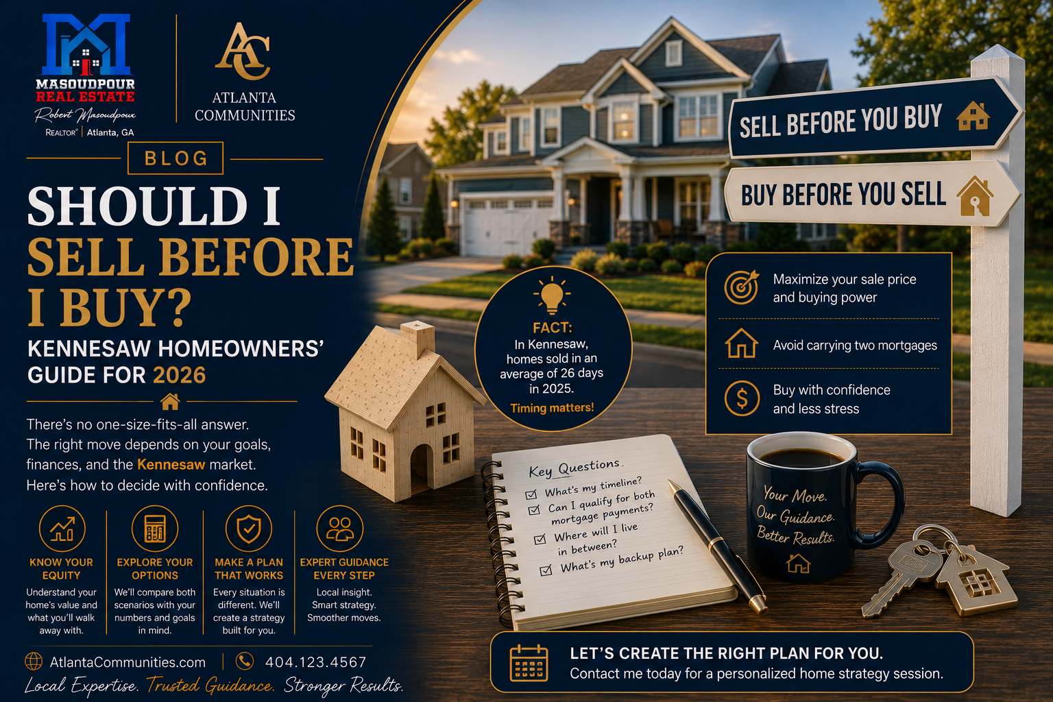 Should I Sell Before I Buy? Kennesaw Homeowners' Guide for 2026