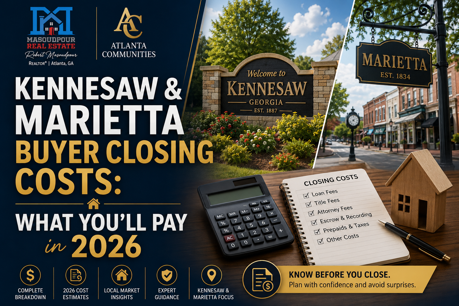 Kennesaw &amp; Marietta Buyer Closing Costs: What You'll Pay in 2026