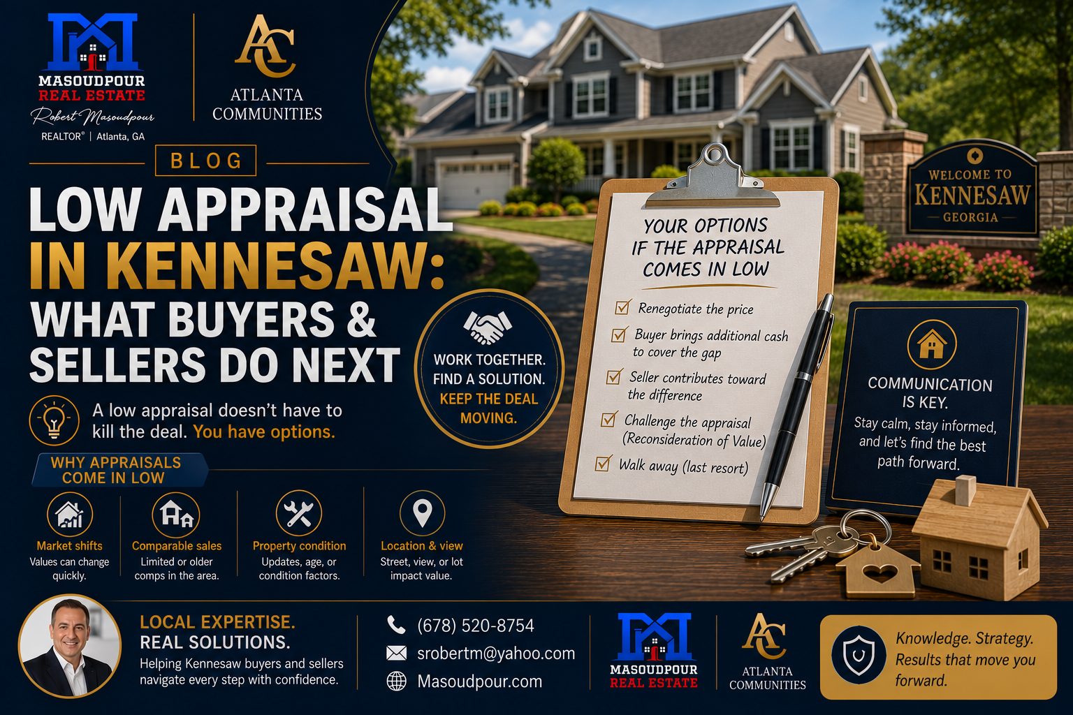 What happens if your home appraises low in Kennesaw or Marietta?