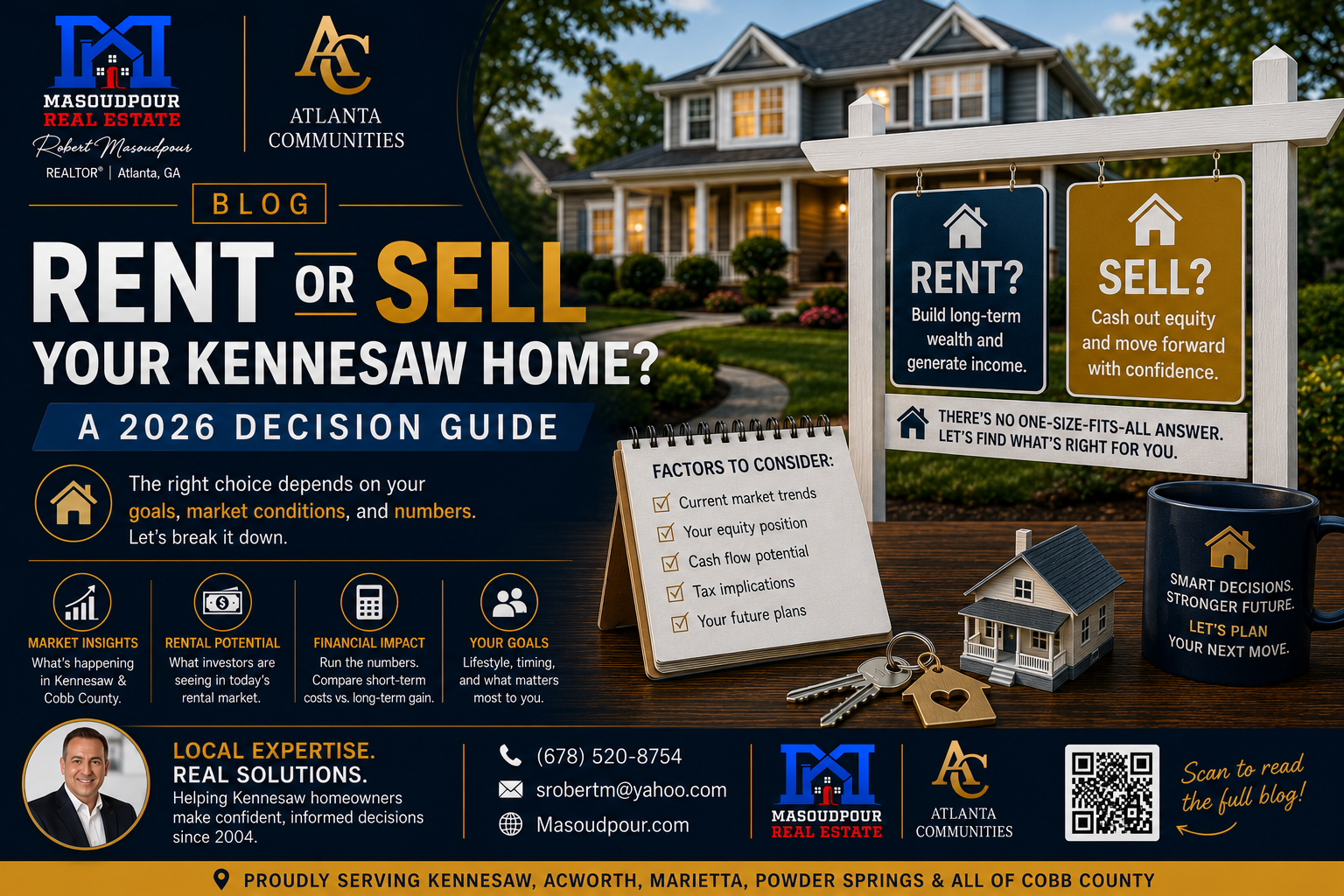 Rent or Sell Your Kennesaw Home? A 2026 Decision Guide