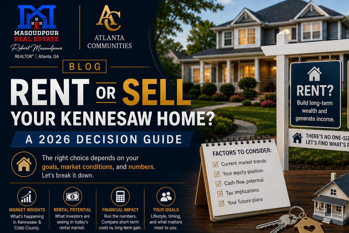 Rent or Sell Your Kennesaw Home? A 2026 Decision Guide