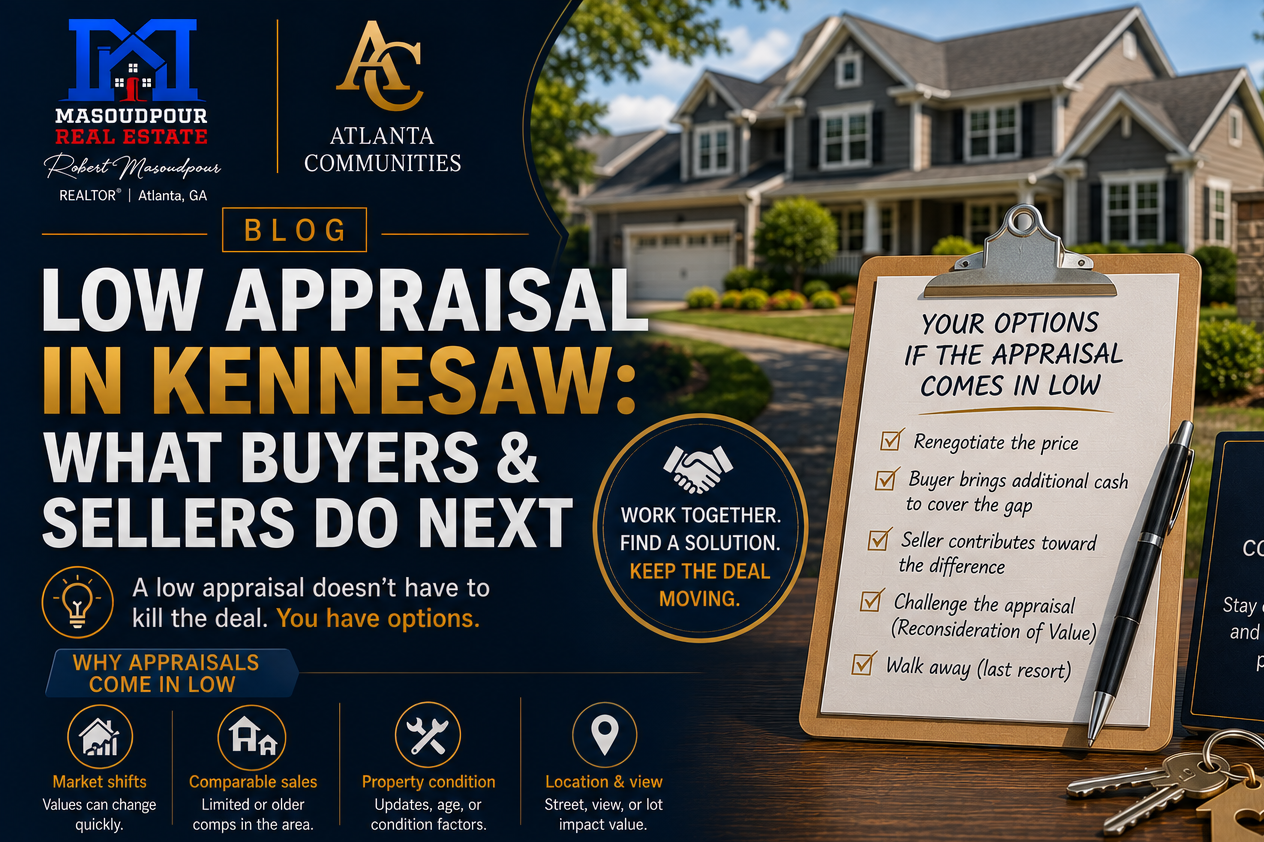 What happens if your home appraises low in Kennesaw or Marietta?