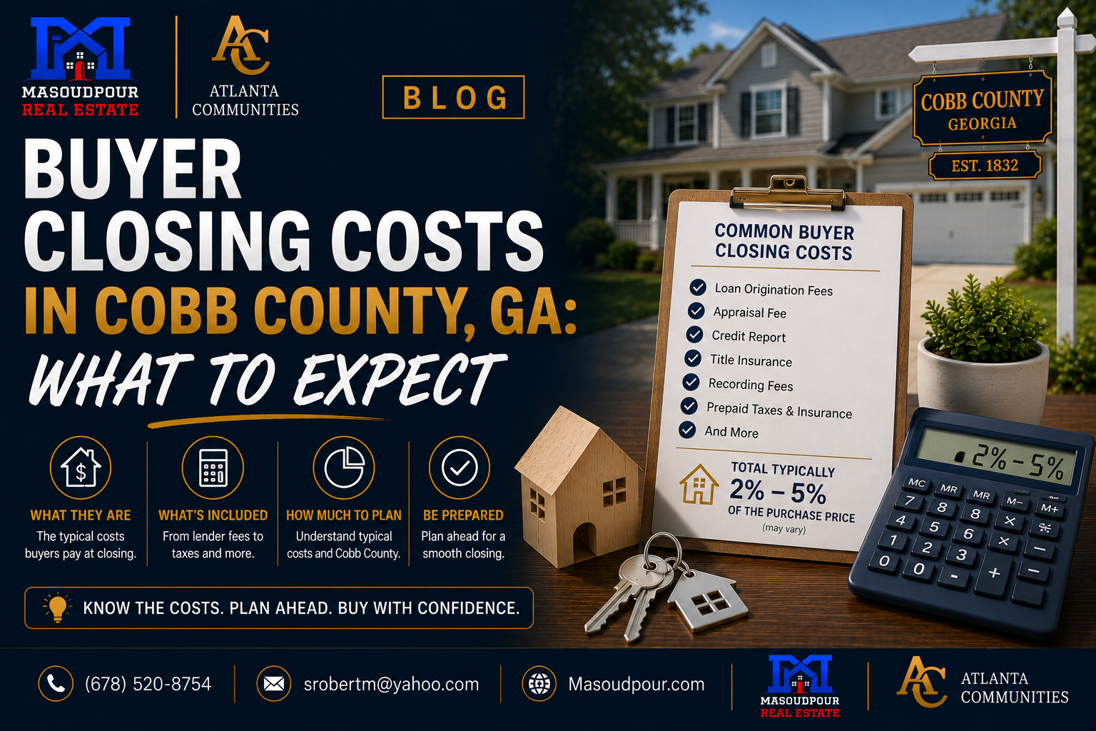 Buyer Closing Costs in Cobb County, GA: What to Expect