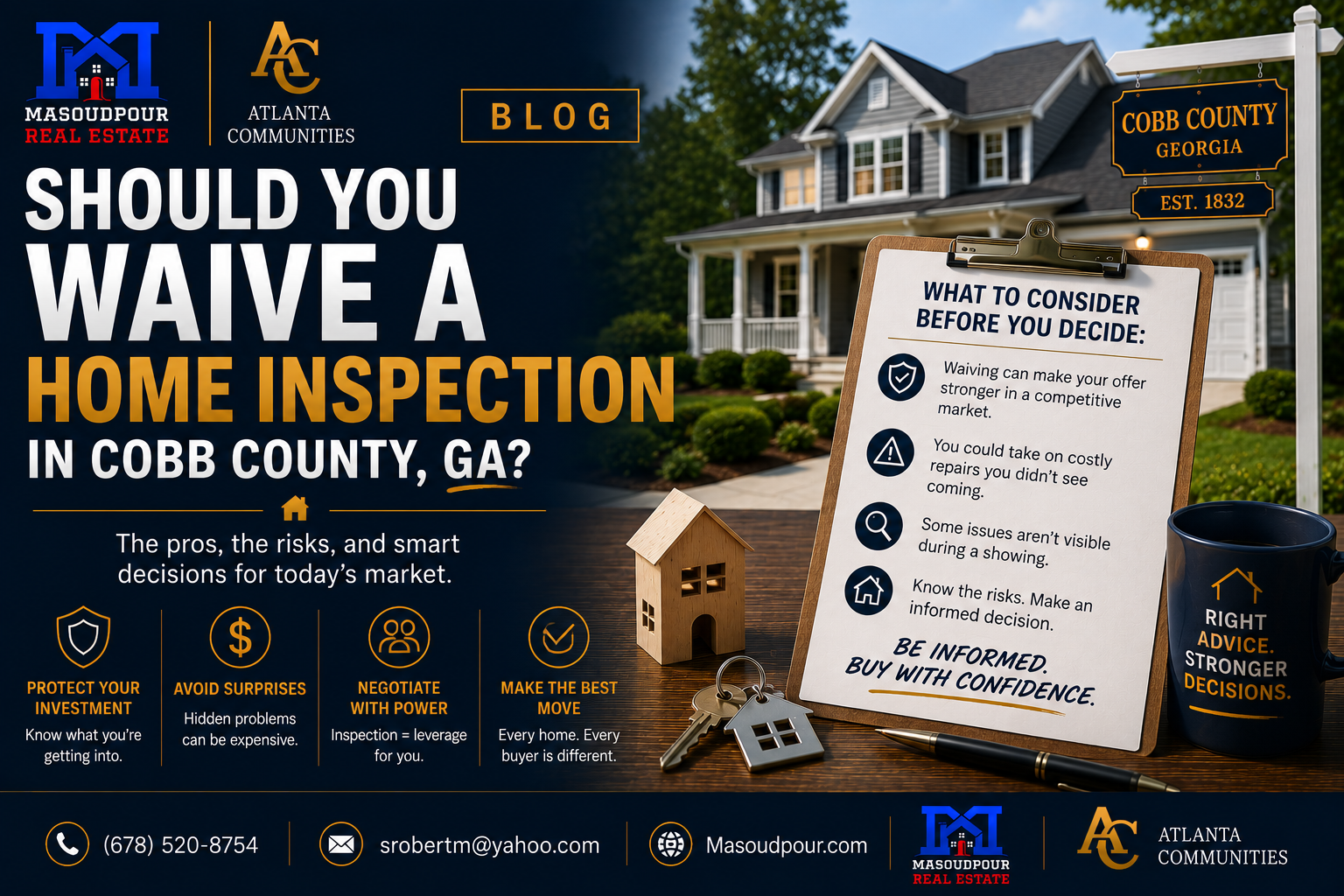 Should You Waive a Home Inspection in Cobb County, GA?