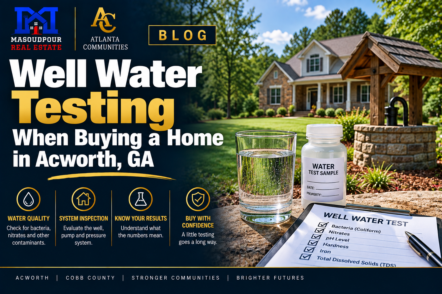 Well Water Testing When Buying a Home in Acworth, GA