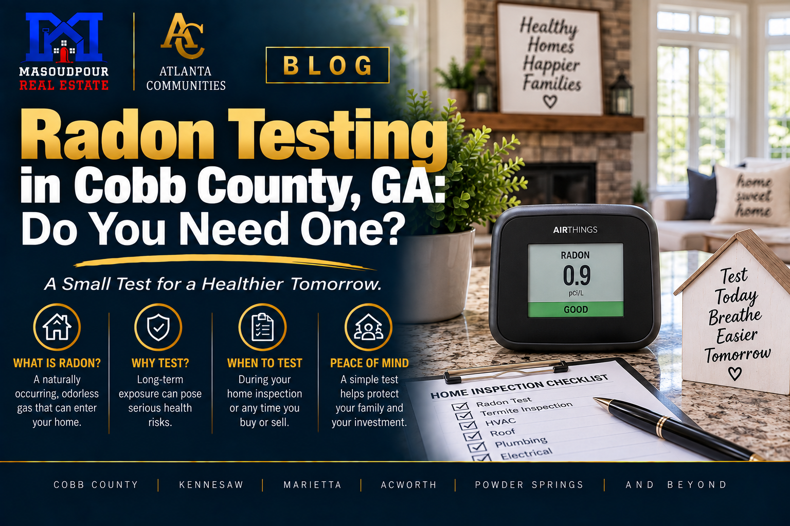 Radon Testing in Cobb County, GA: Do You Need One?