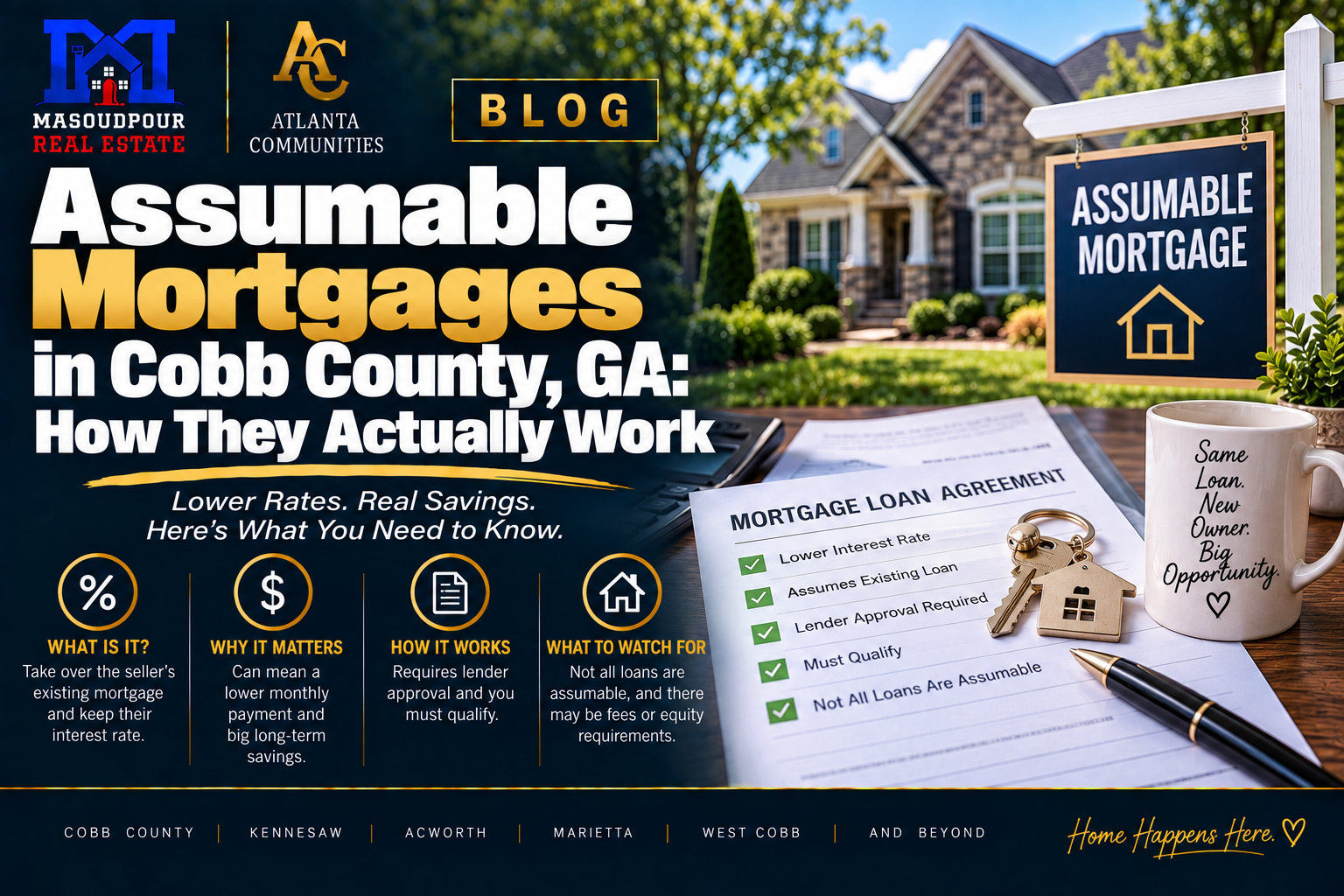 Assumable Mortgages in Cobb County, GA: How They Actually Work