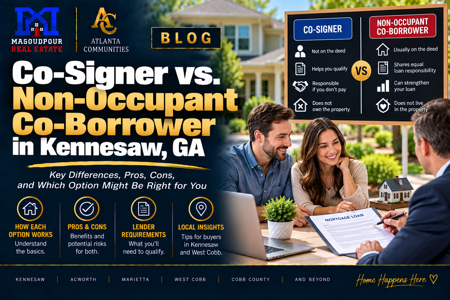 Co-Signer vs. Non-Occupant Co-Borrower in Kennesaw, GA