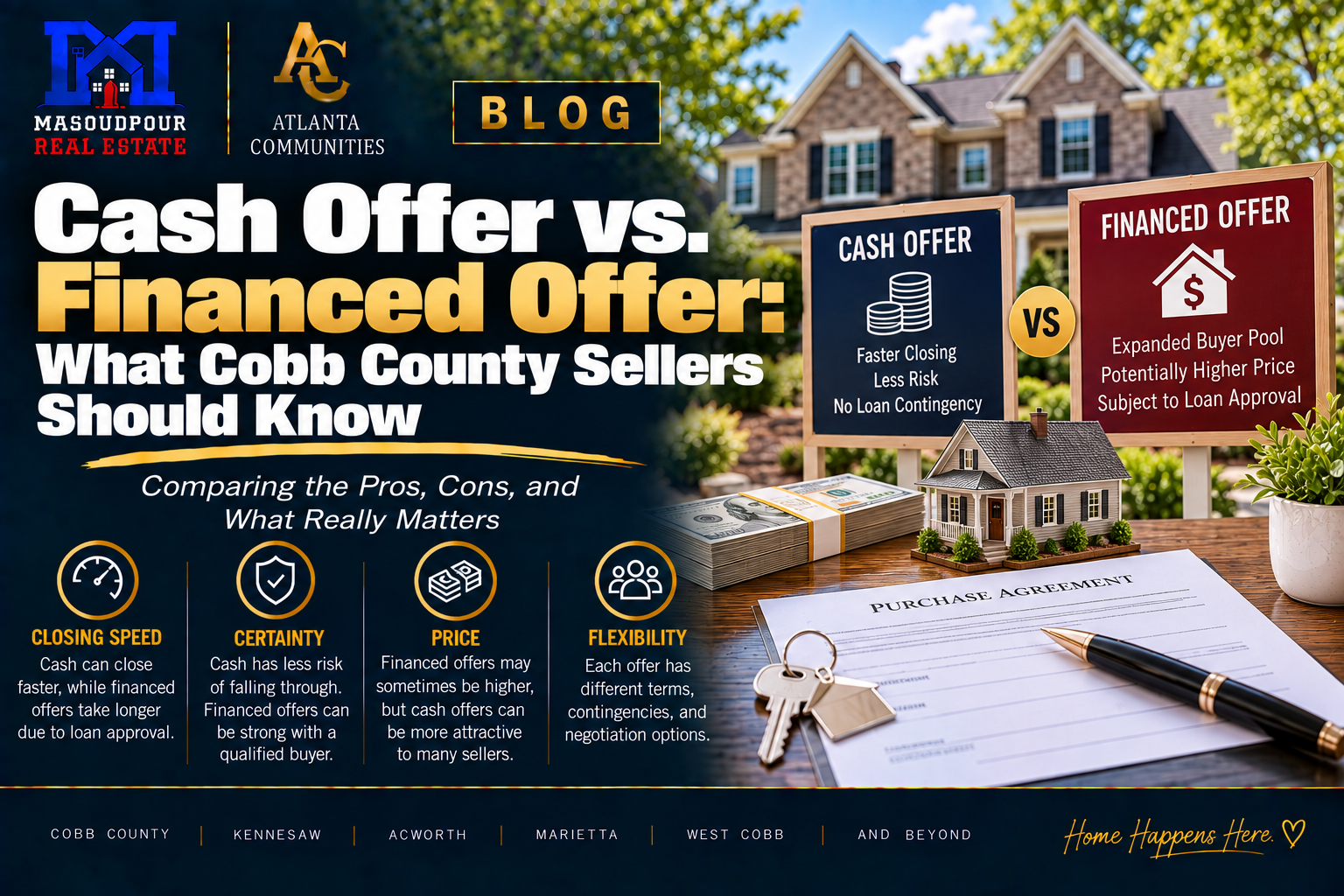 Cash Offer vs. Financed Offer: What Cobb County Sellers Should Know