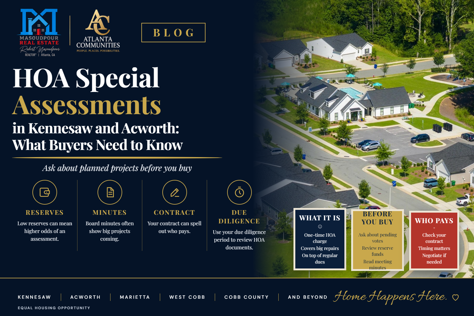 HOA Special Assessments in Kennesaw and Acworth: What Buyers Need to Know