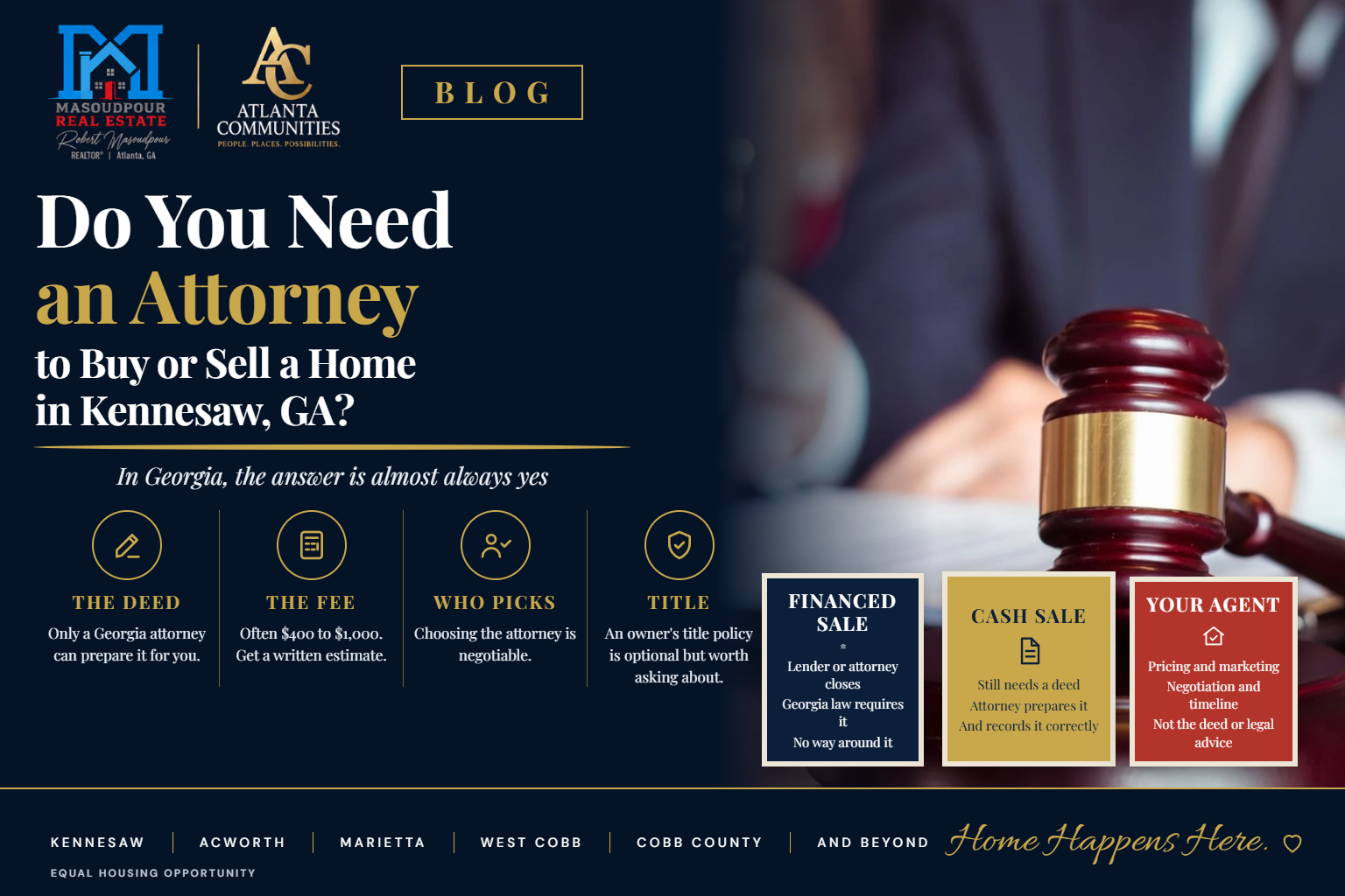 Do You Need an Attorney to Buy or Sell a Home in Kennesaw, GA?