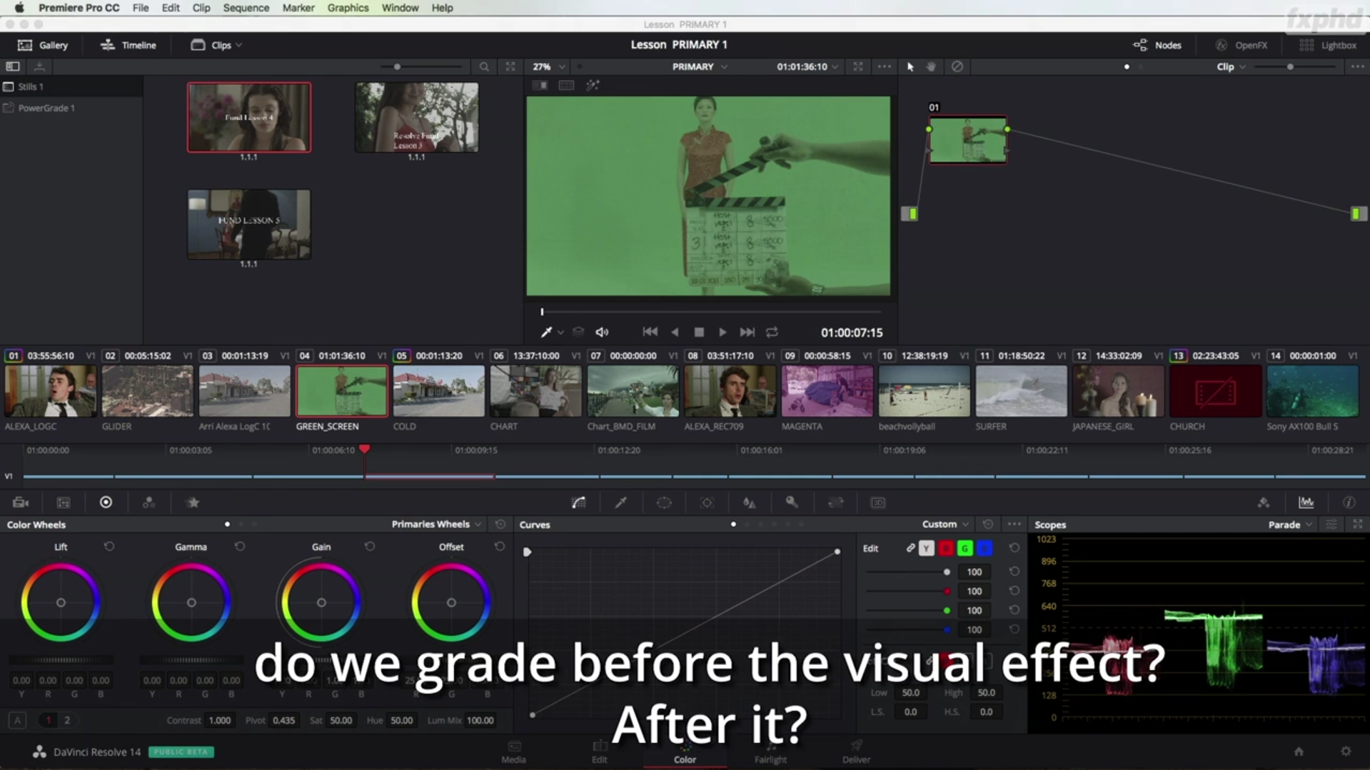 Do we grade before or after VFX?