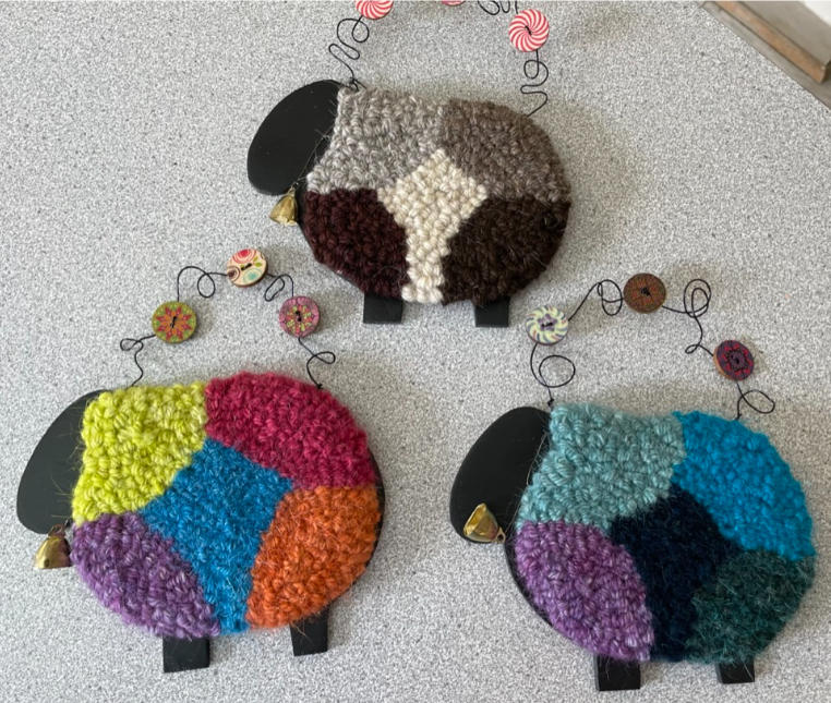 Beginner Oxford Punch Needle Rug Hooking Sheep Ornament 2/26/27