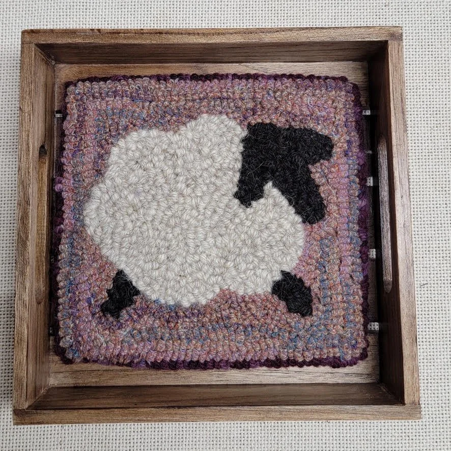 Curly Lamb Oxford Punch Needle Rug Hooking 2/27/27