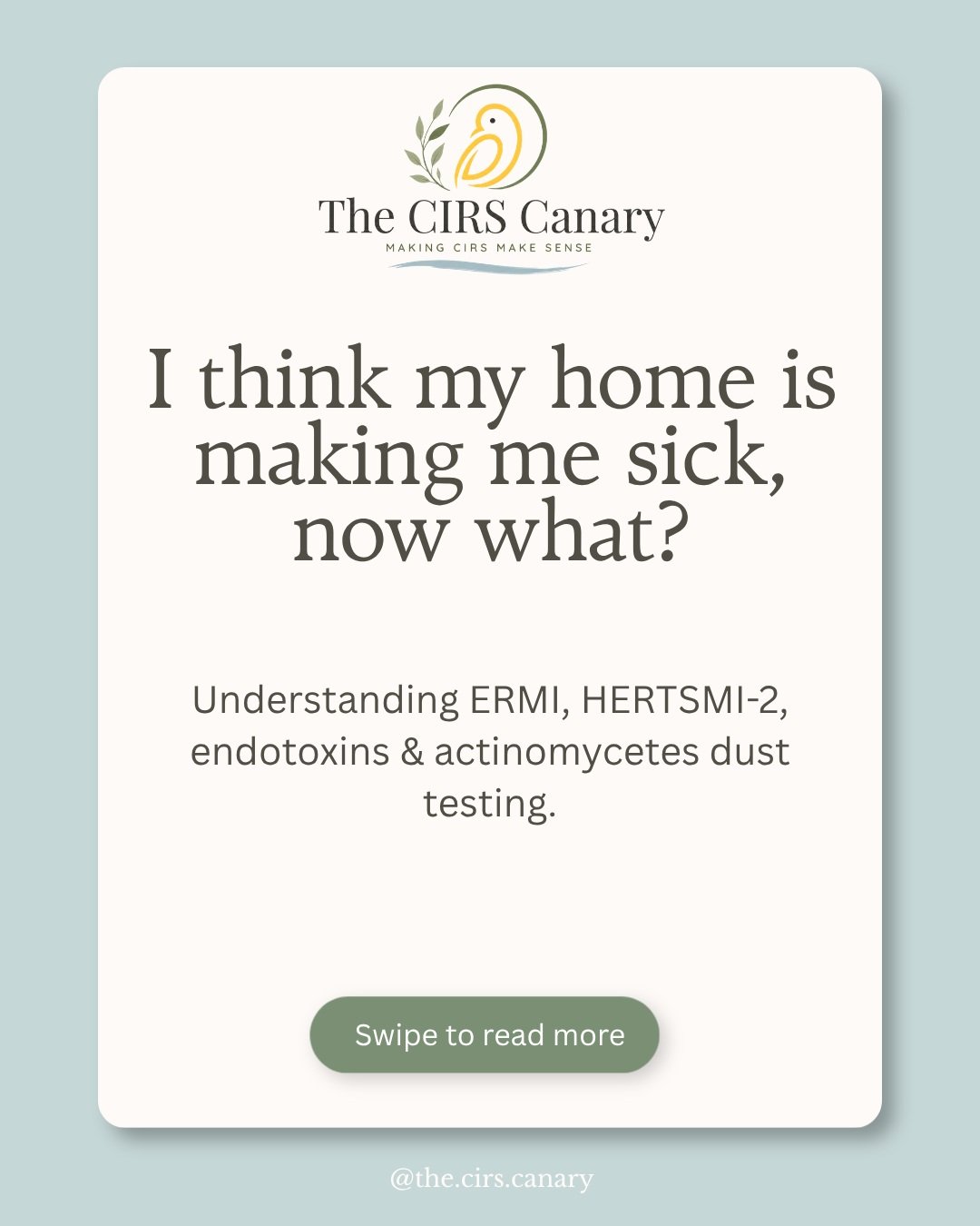 If you suspect your home may be contributing to your symptoms, figuring out how to test it can feel like learning an alien language. 😵&zwj;💫

ERMI. HERTSMI-2. Endotoxins. Actinomycetes.

What do you test for? What do the numbers mean? And where do 