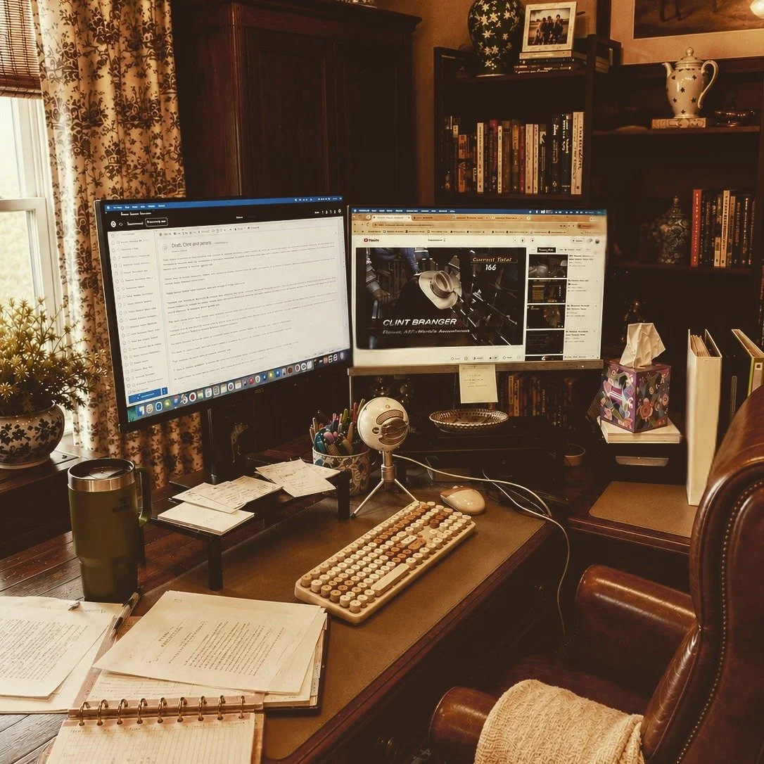 🔥BODACIOUS

☕📚 A Day in the Life of the Writer

4:00 a.m.

The house was quiet. My phone was quiet. The coffee was perking.

By sunrise, there was already a full pot gone, homemade soup simmering on the stove, a load of laundry in the washer, pets 
