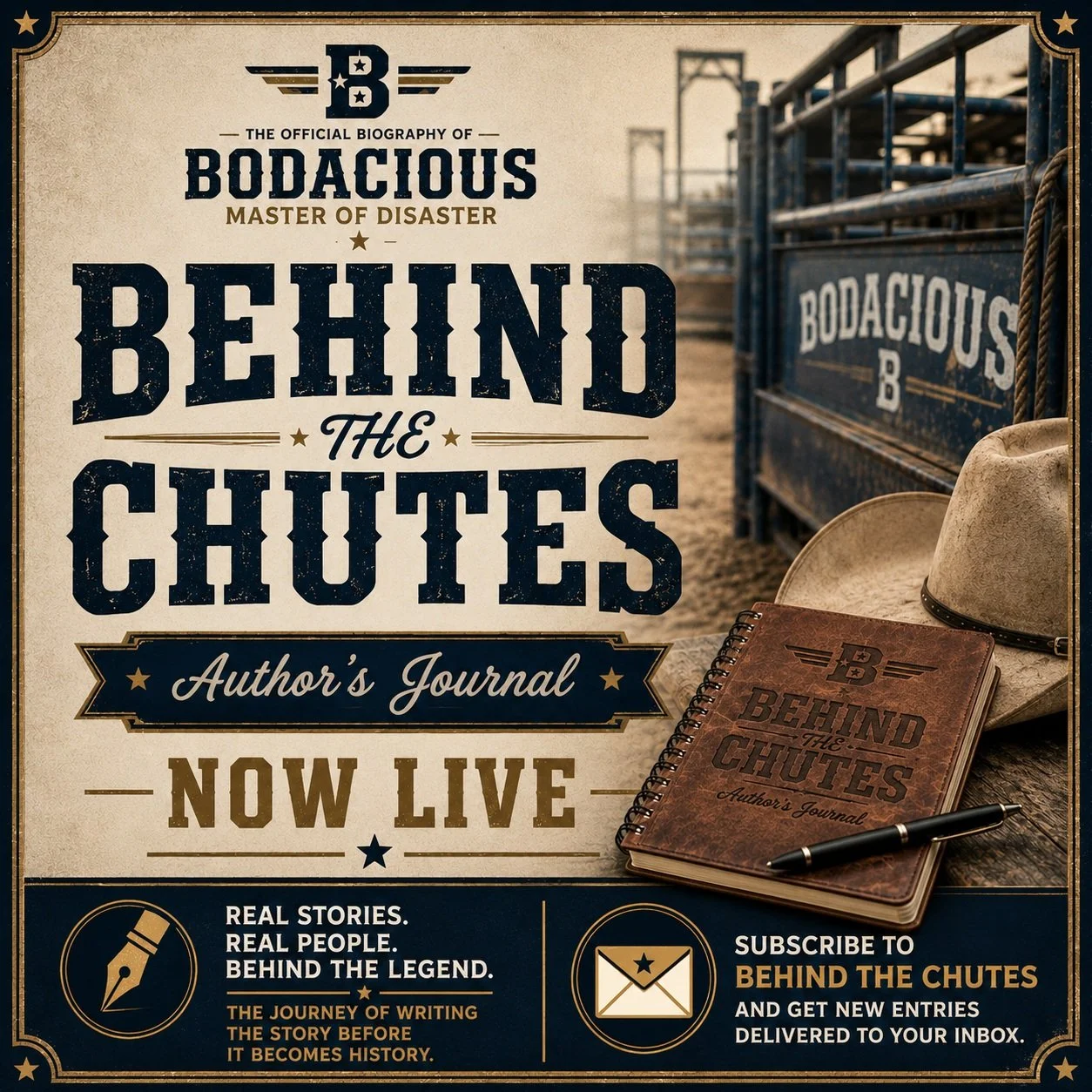 🔥BODACIOUS

Two years ago, I thought I was writing a biography of a famous bull.

I was wrong.

Somewhere between the interviews, the miles, and the conversations with the people who lived this story, I realized I wasn't just researching Bodacious. 