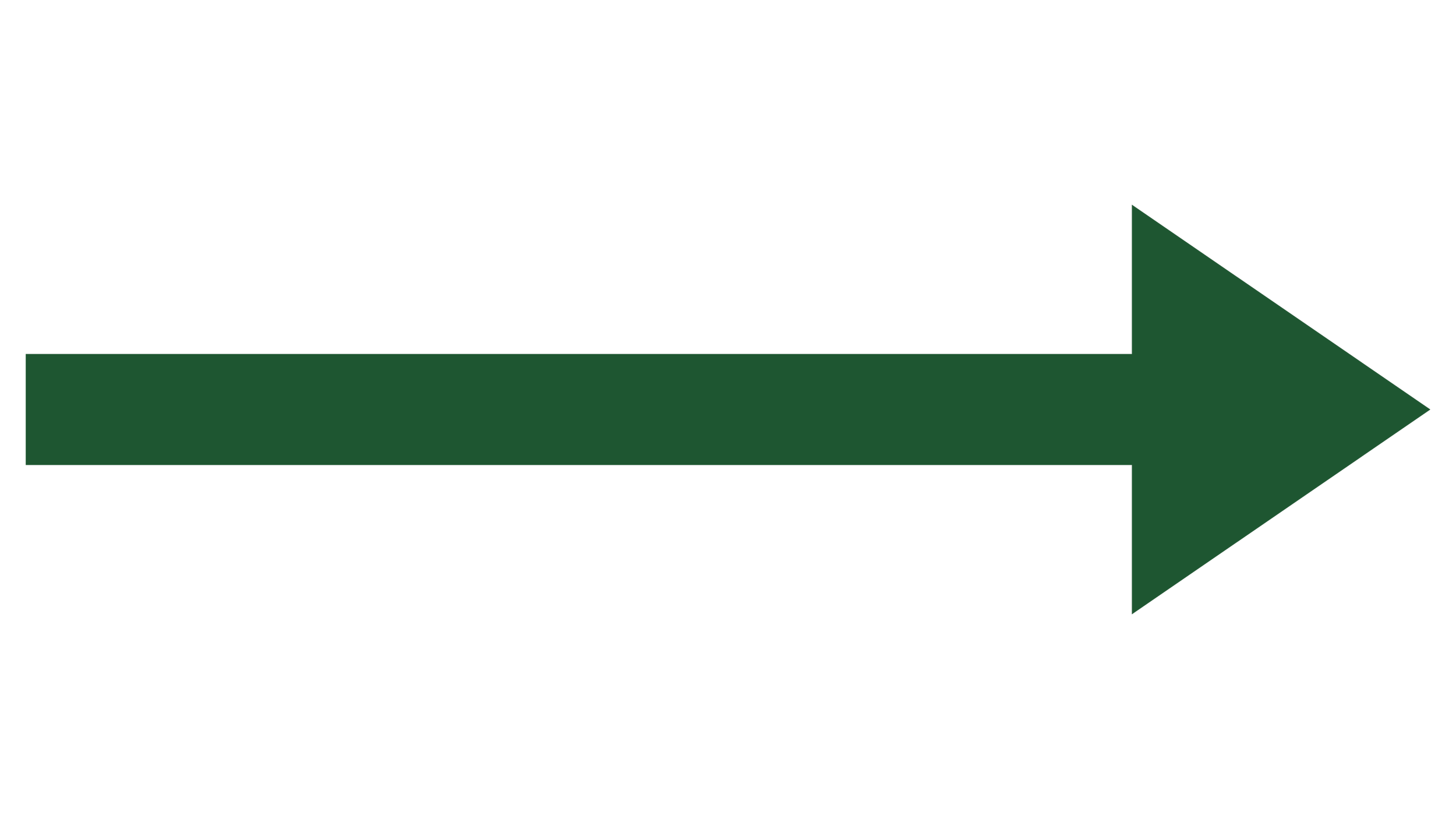 Black arrow with green tip pointing to the right.