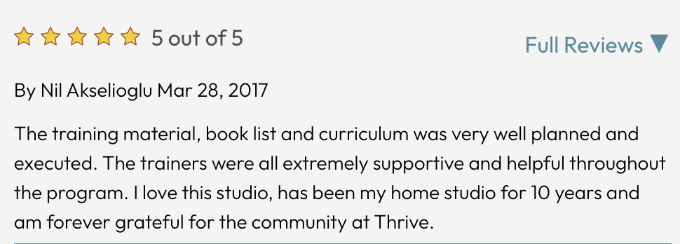 Five gold stars and five stars out of five rating for a review