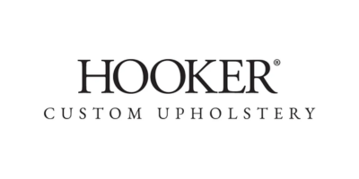 Hooker Custom Upholstery logo with the company name and tagline in black text