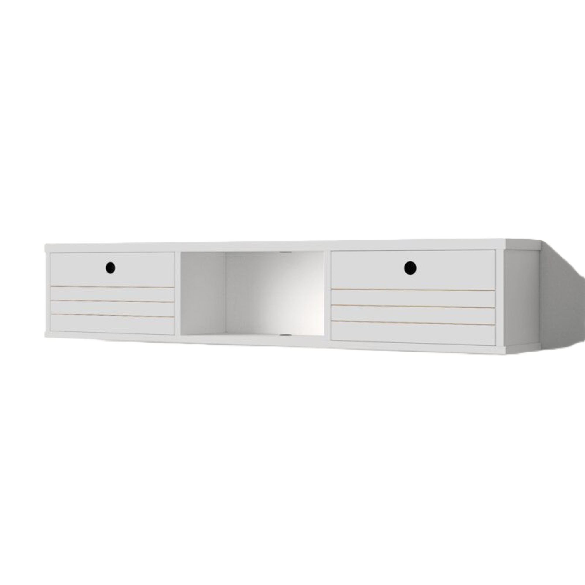 All Modern Open Storage Floating Desk