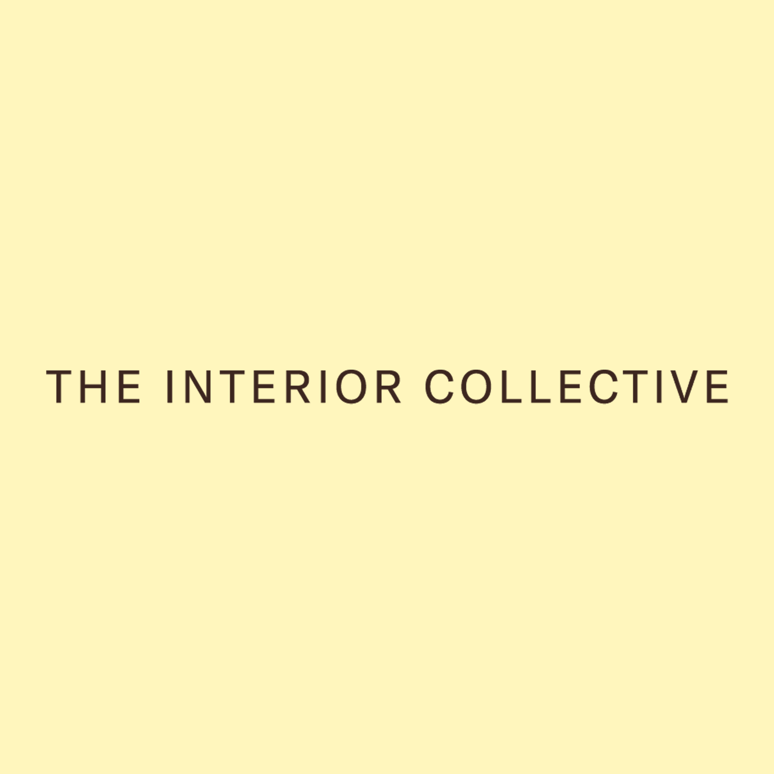 The cover of a book titled 'The Interior Collectiv' with a light yellow background.