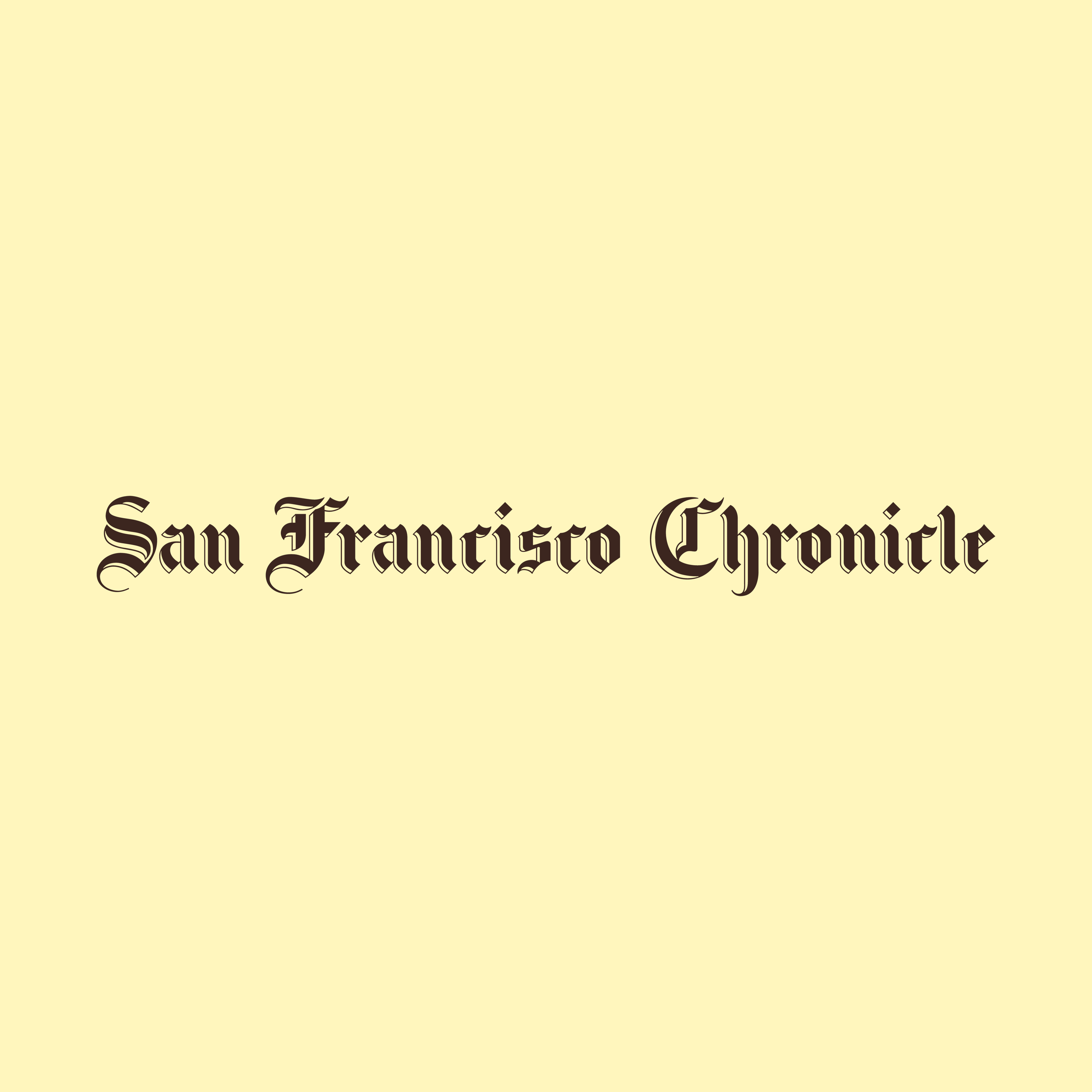 Part of a newspaper or publication titled "San Francisco Chronicle" with a light yellow background.