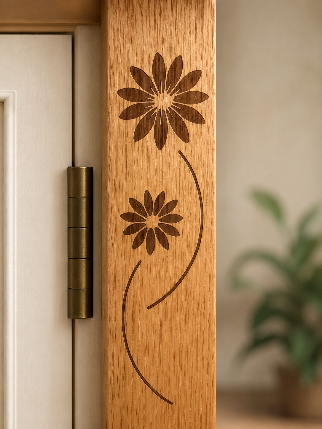 Side Door Trim - Flower Inlay